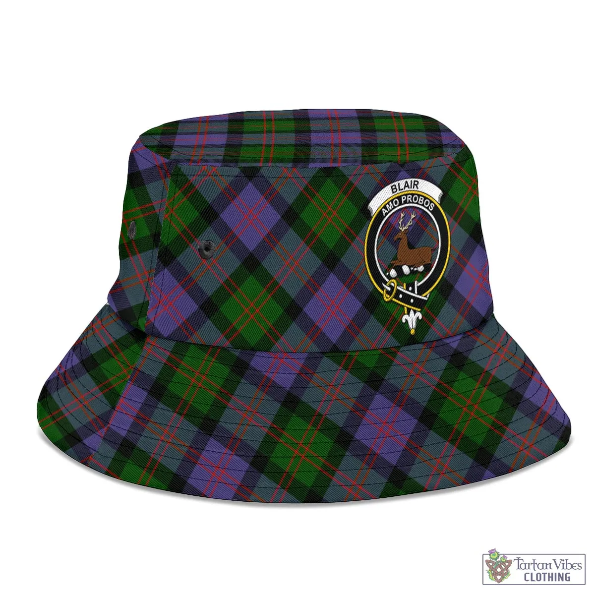 Blair Modern Tartan Bucket Hat with Family Crest