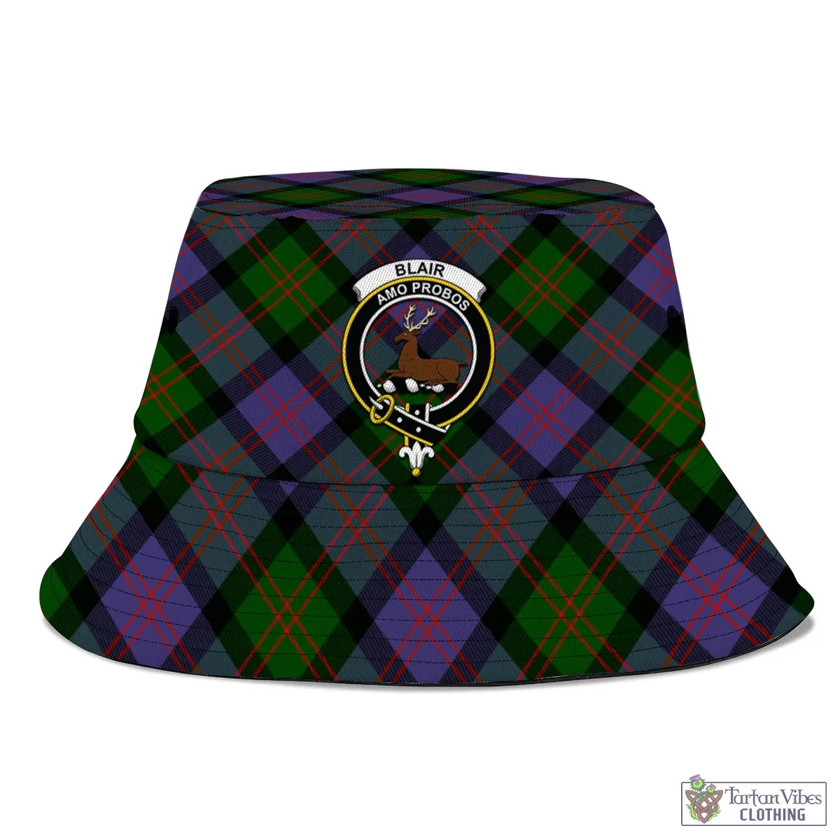 Blair Modern Tartan Bucket Hat with Family Crest