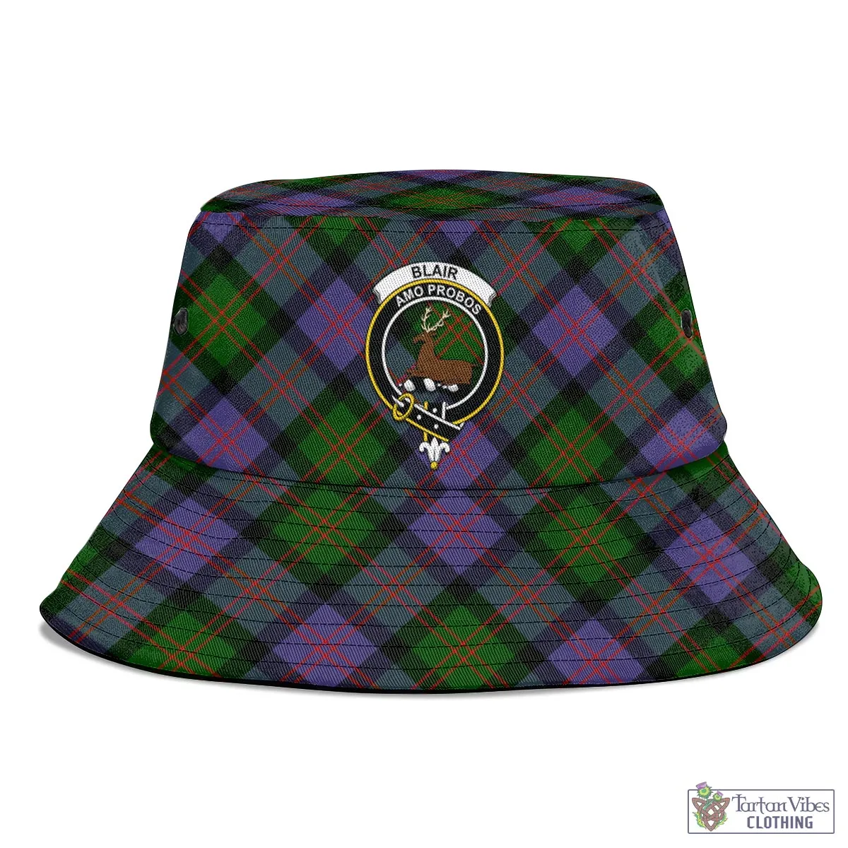 Blair Modern Tartan Bucket Hat with Family Crest