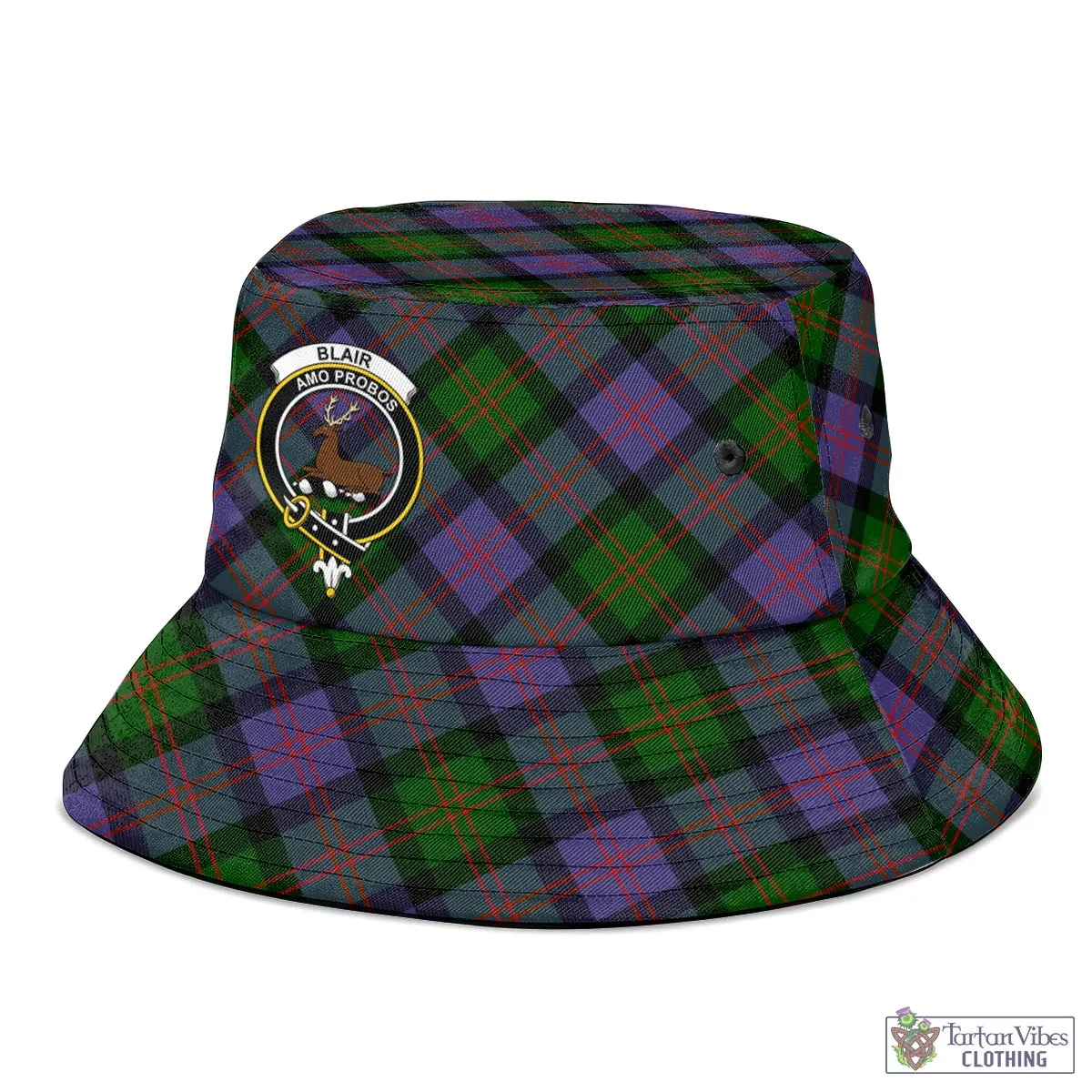 Blair Modern Tartan Bucket Hat with Family Crest