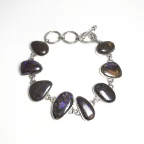 Boulder Opal Sterling Silver Bracelet