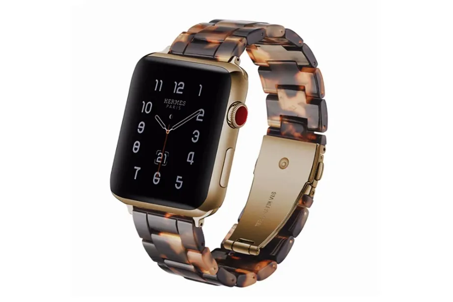 Brown Tortoise Shell Bracelet Watch Band