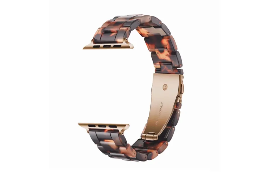 Brown Tortoise Shell Bracelet Watch Band