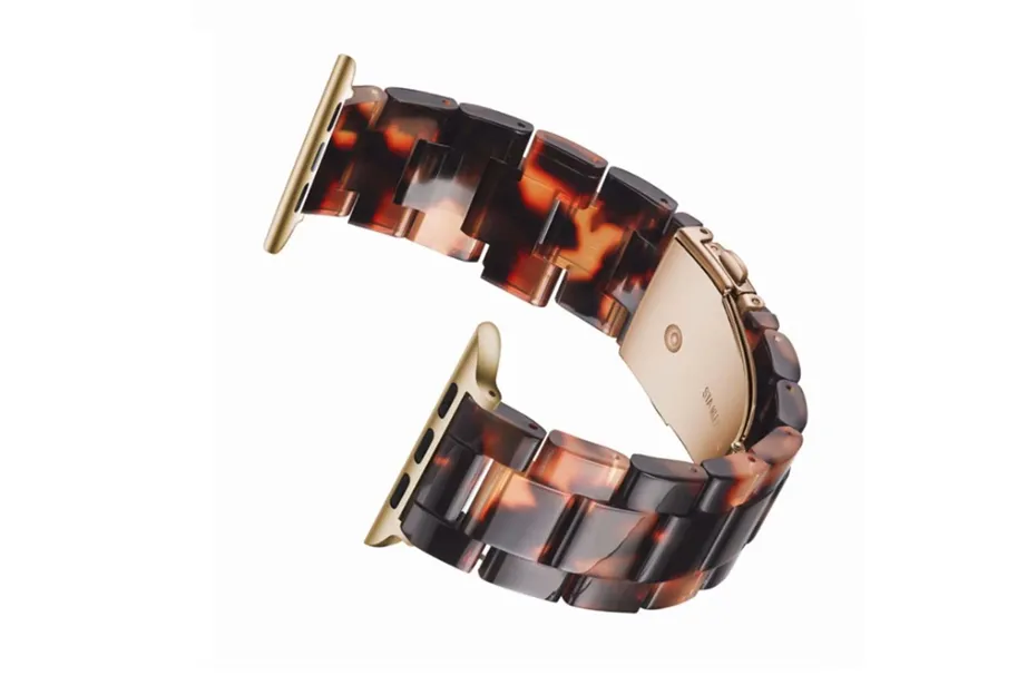 Brown Tortoise Shell Bracelet Watch Band