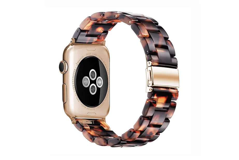 Brown Tortoise Shell Bracelet Watch Band