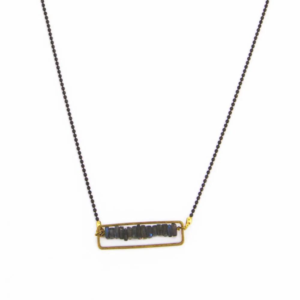 Cairns Necklace: Heishi Stone Rectangle Necklace