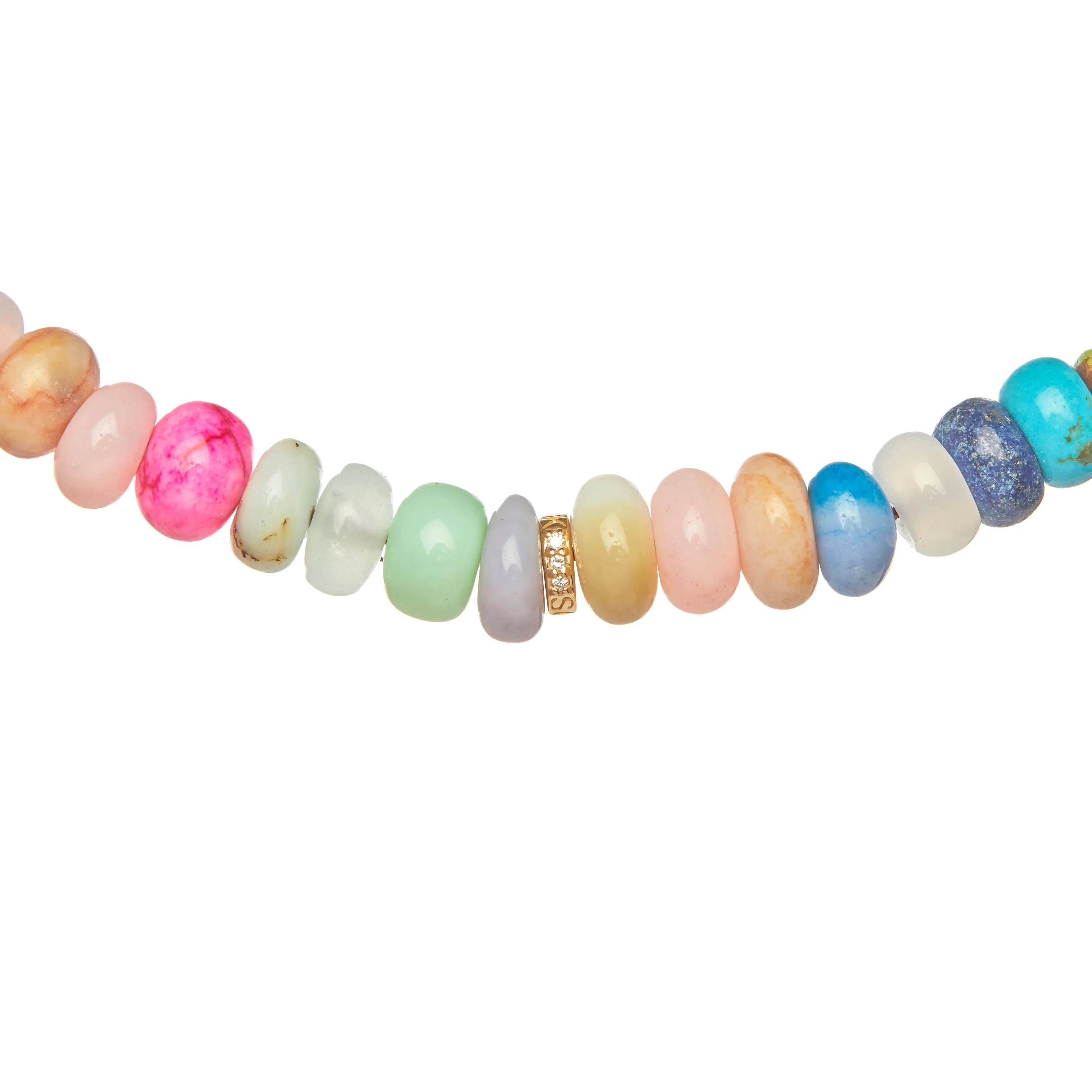 Candy Gem Necklace in Rainbow