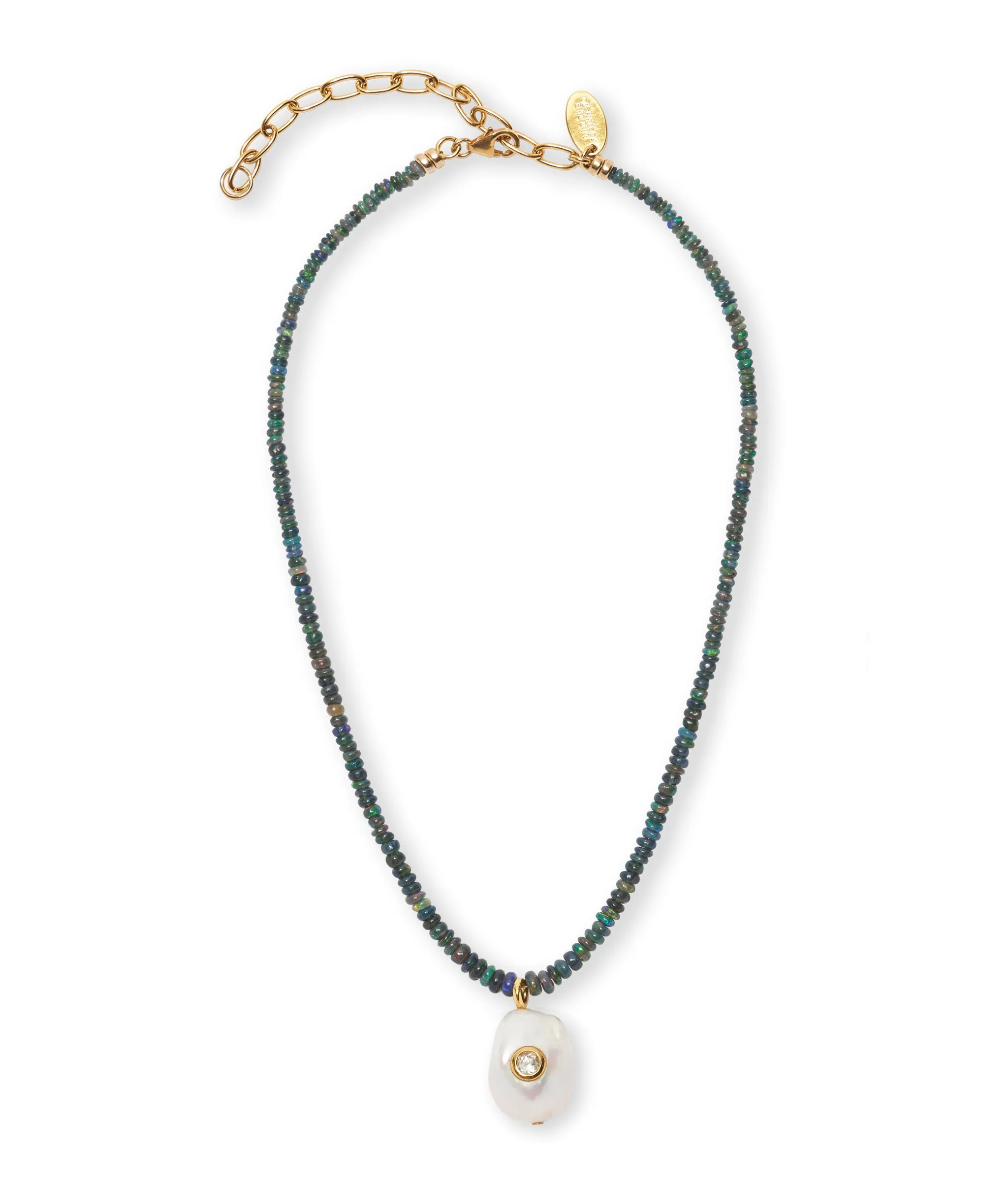 Castillo Necklace in Black Opal