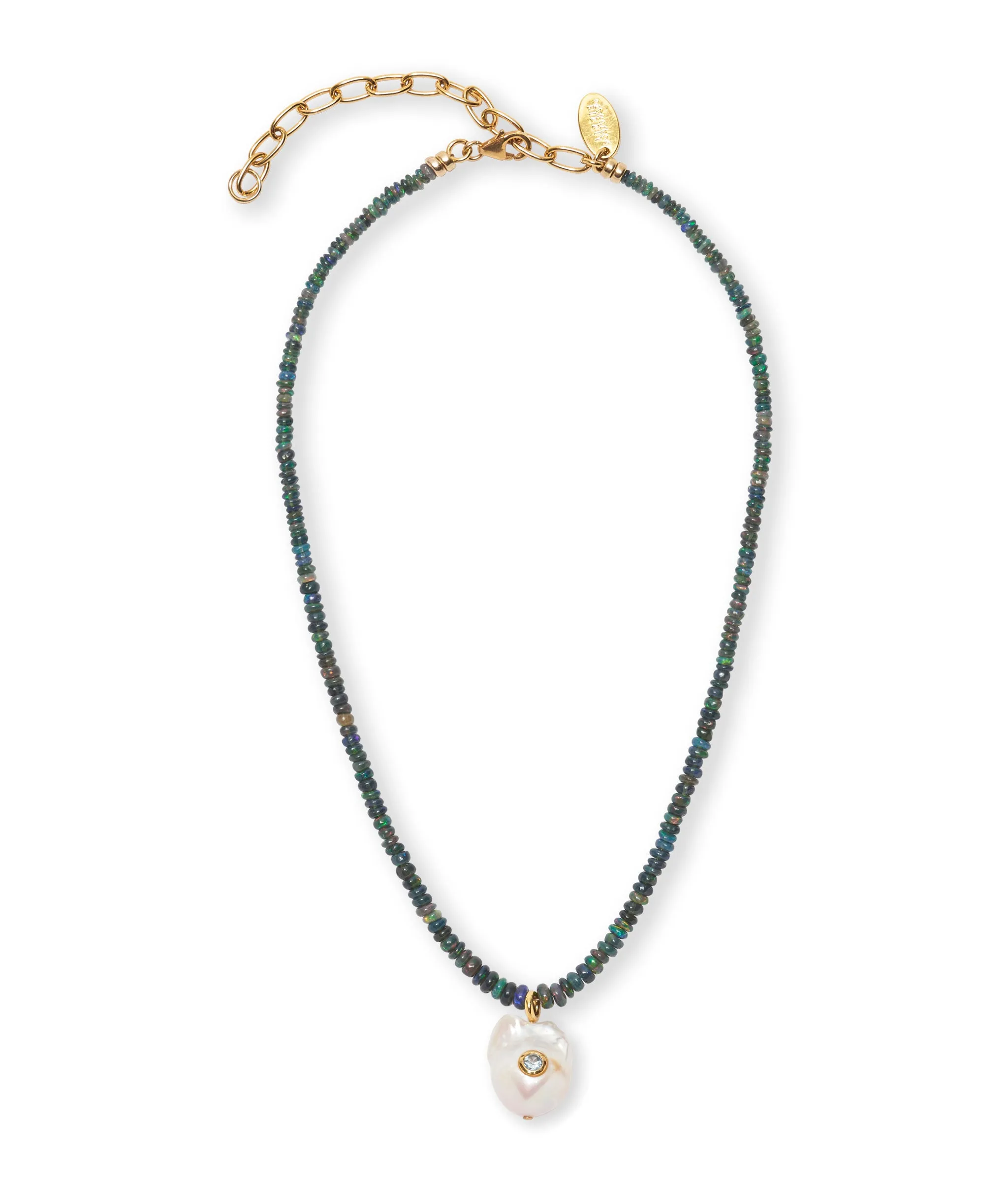 Castillo Necklace in Black Opal