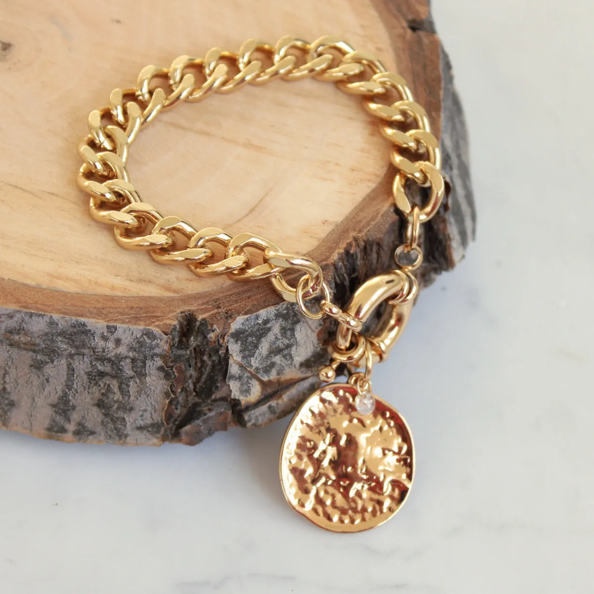 Chain and Coin Bracelet