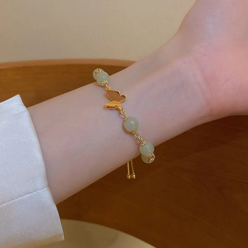 Chic Opal Healing Stone Butterfly Bracelet