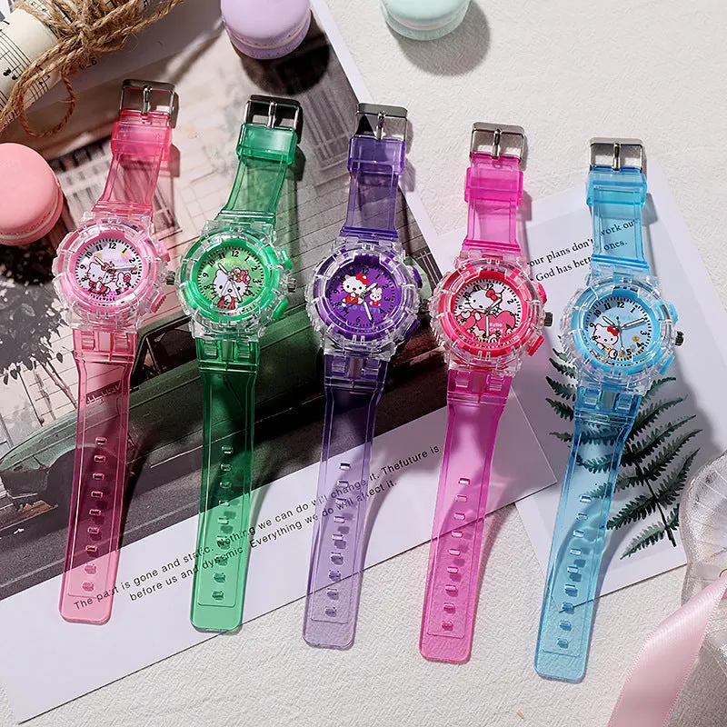 Children's Watch Cartoon Watch with Light Student Electronic Watch