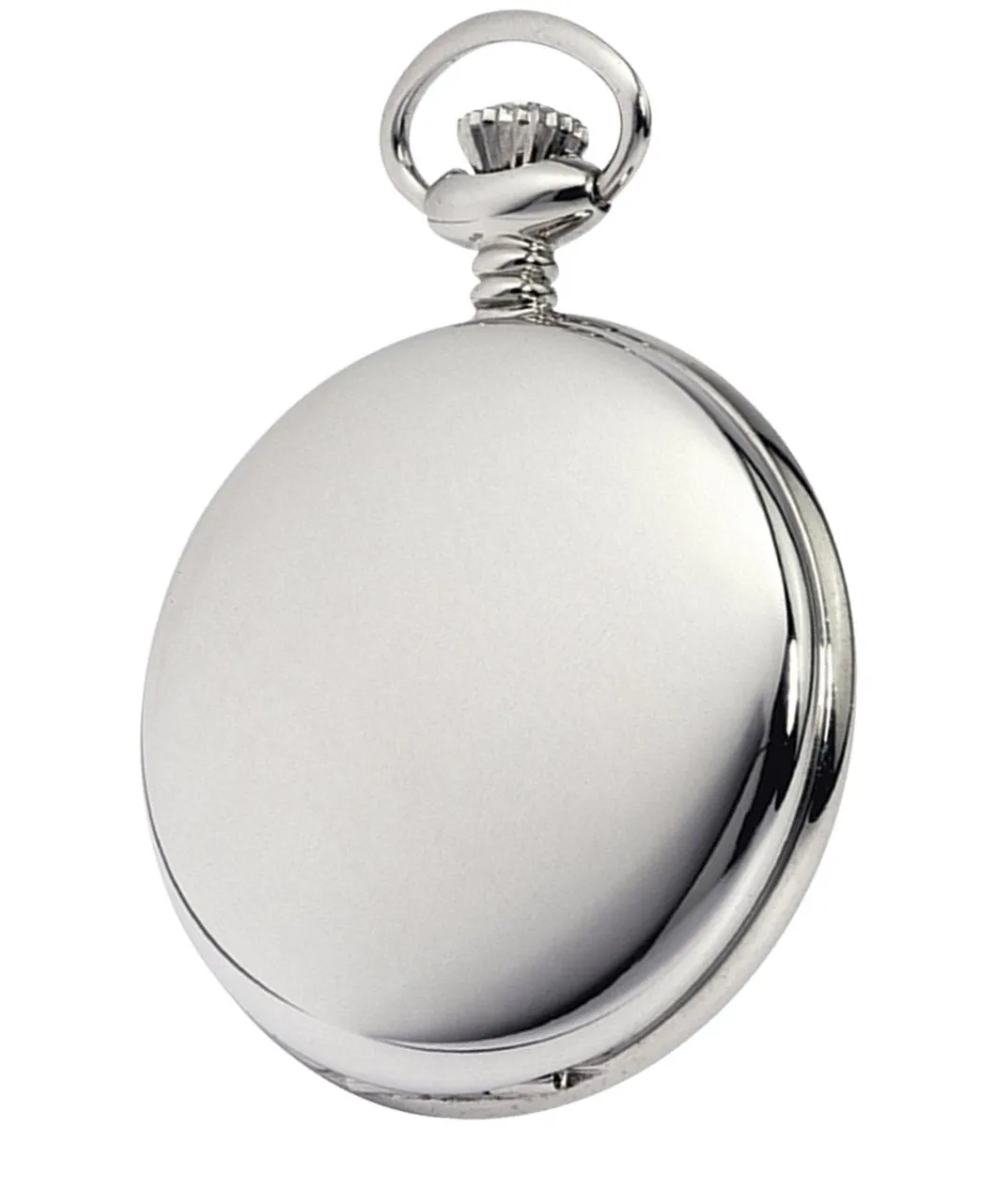 Chrome Full Hunter Blue Face Pocket Watch by Burleigh with Stand CHR1972