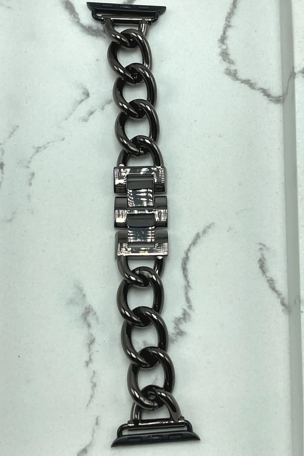 CHUNKY CHAIN LINK APPLE WATCH BAND | GUNMETAL