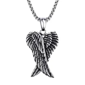 Classy Men Angel Wings Pendant Necklace