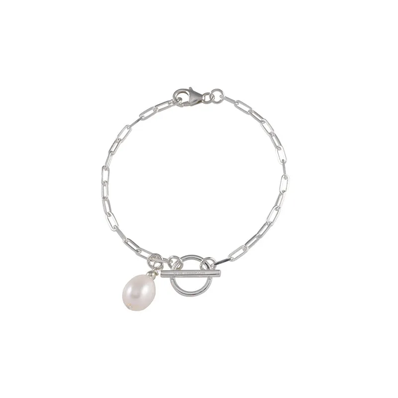 CLIP CHAIN BRACELET WITH PEARL