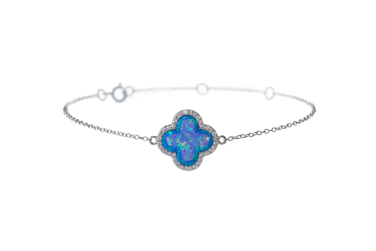 CLOVER OPAL BEZEL BRACELET - LARGE