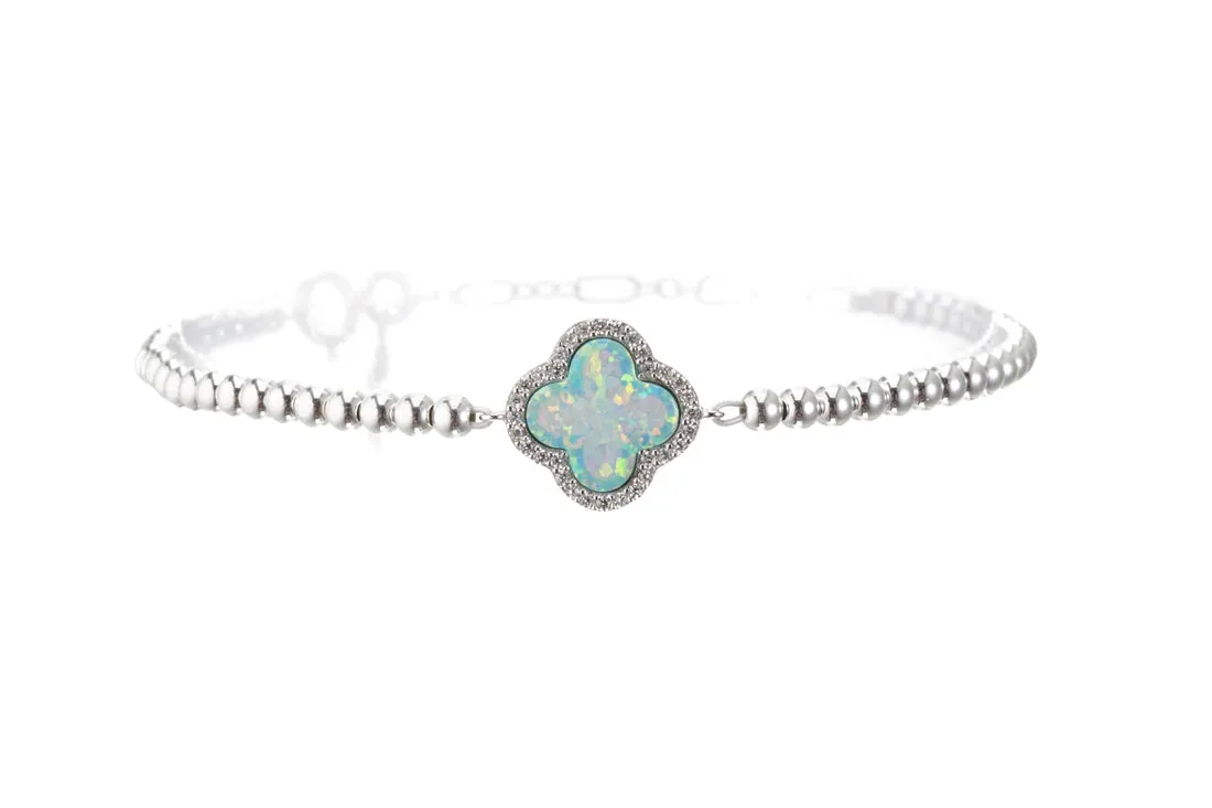 CLOVER OPAL BEZEL BRACELET - LARGE