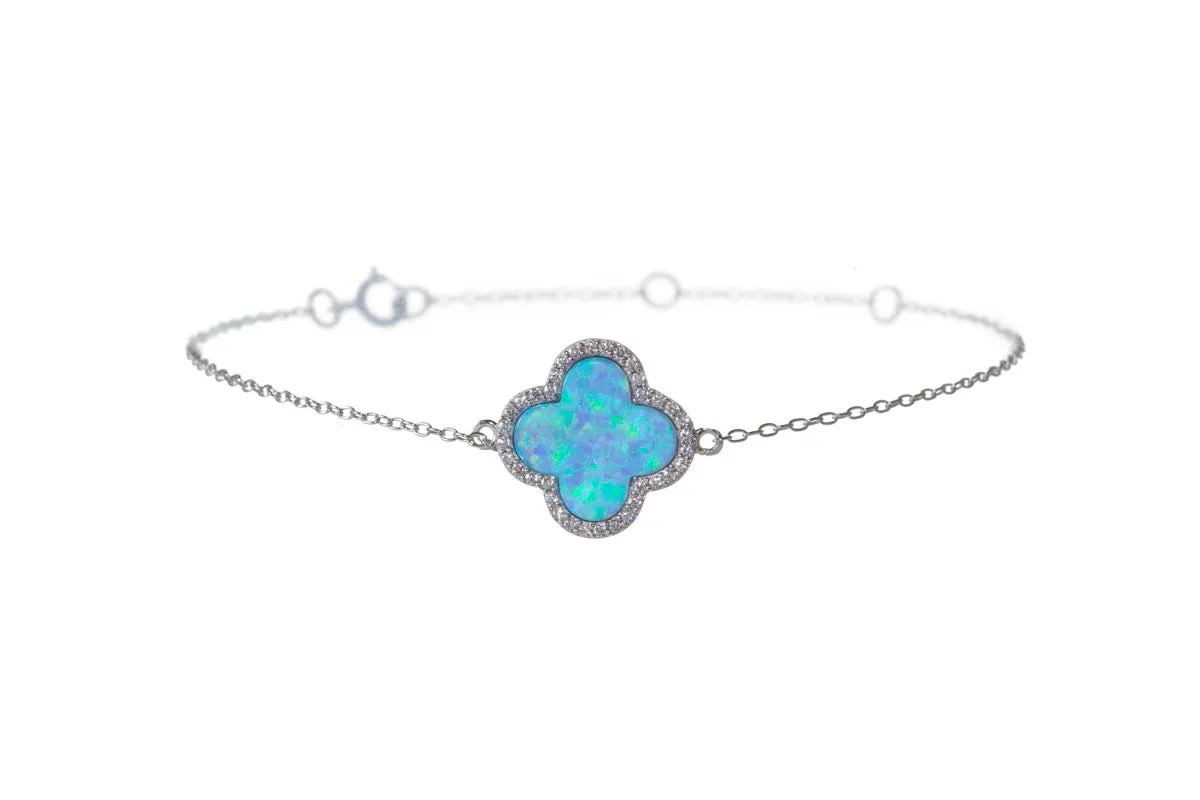 CLOVER OPAL BEZEL BRACELET - LARGE