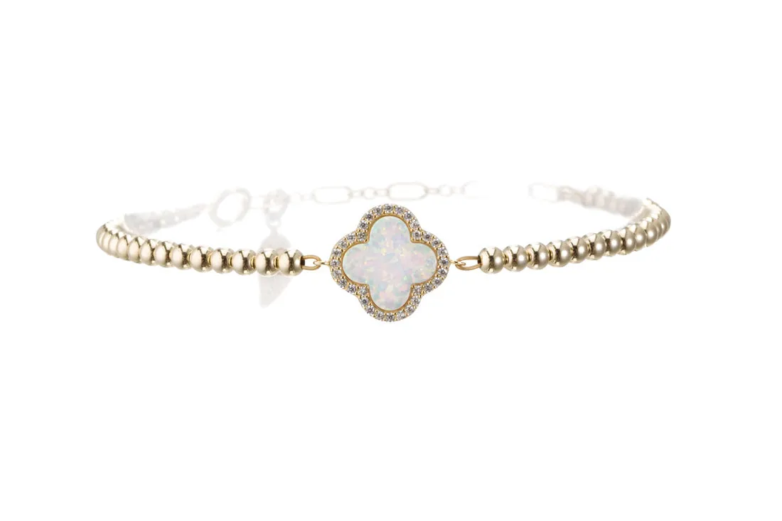 CLOVER OPAL BEZEL BRACELET - LARGE