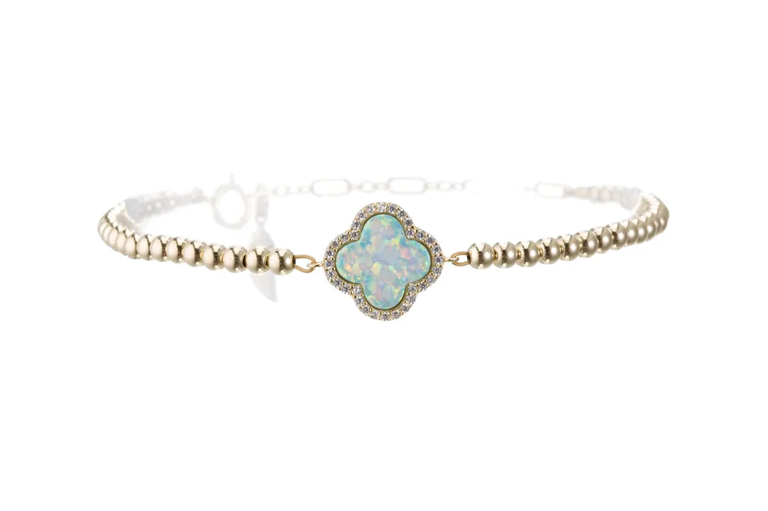 CLOVER OPAL BEZEL BRACELET - LARGE