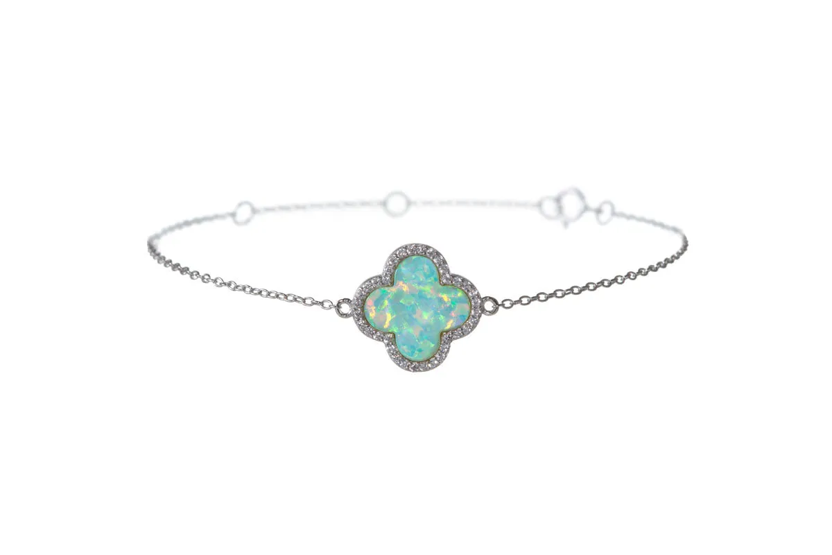 CLOVER OPAL BEZEL BRACELET - LARGE