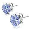 Colorful Zirconia Diamonds Studs For Woman - Six Colors to Choose From!