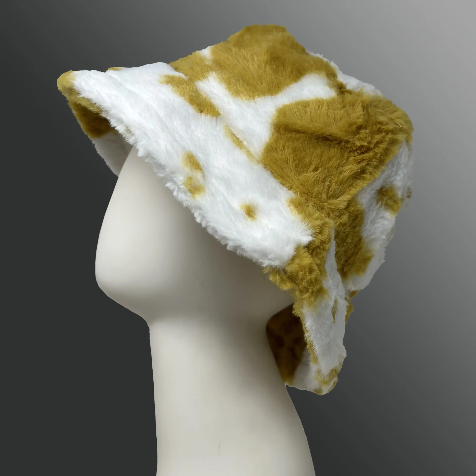 Cow Plush Print Bucket Hat