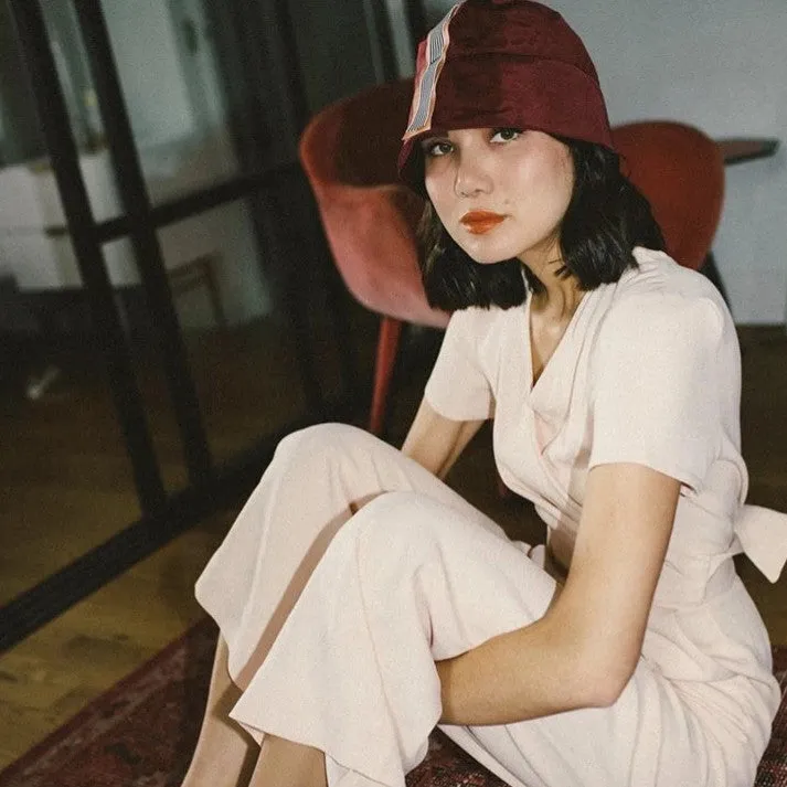 Cowley: Burgundy Rain Bucket Hat as Seen on Dylana Suarez