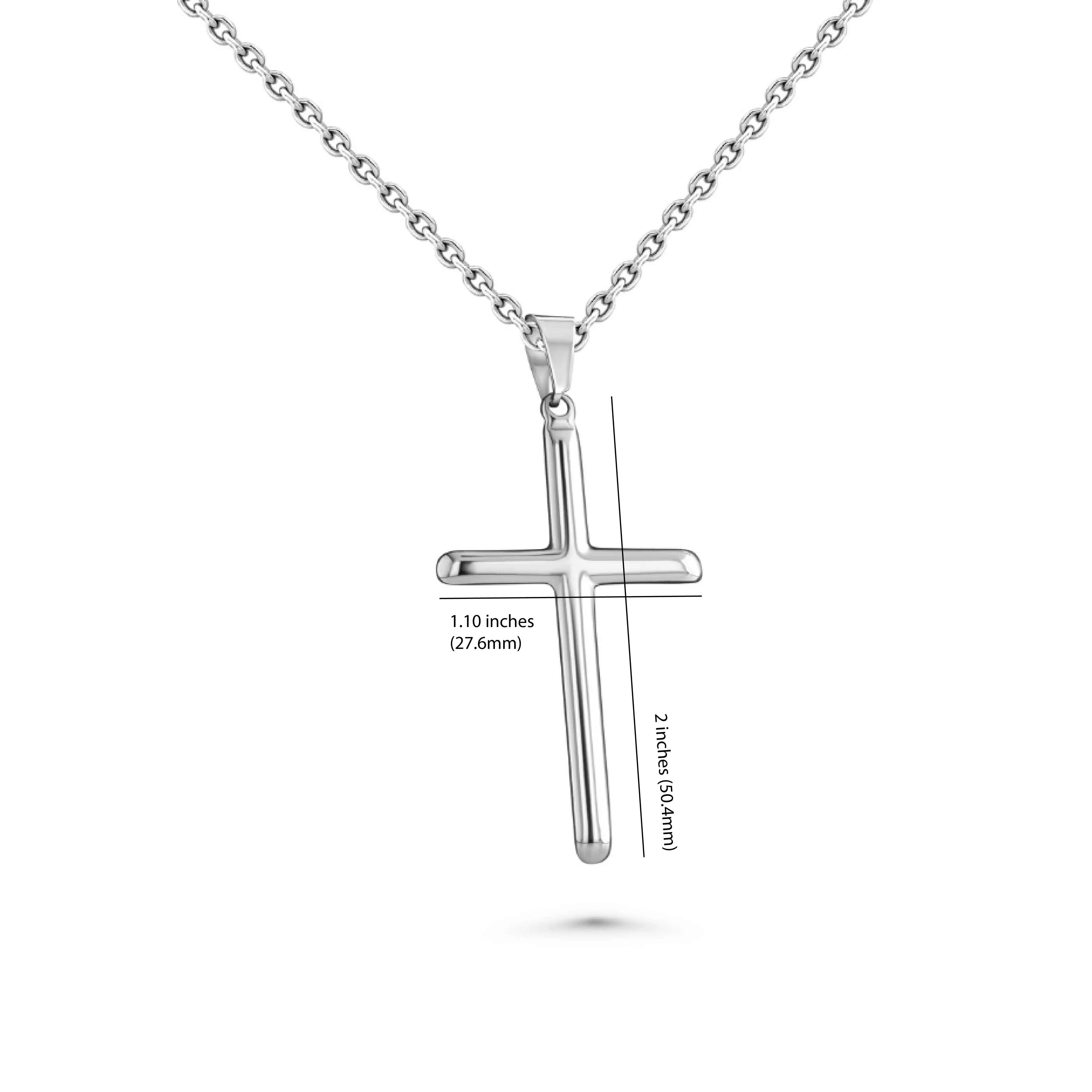 Cross Necklace w/ Chain | Stainless Steel