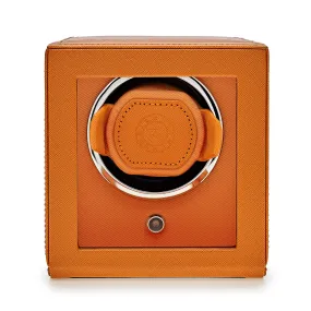 Cub Single Watch Winder with Cover - Orange