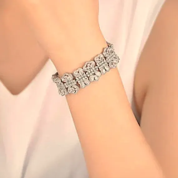 Cubic Zirconia Cuff Bracelet