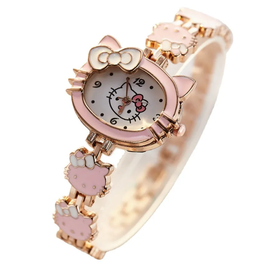 Cute Fashion Children's Watch Student Children Hello Kitty Watch Women's Electronic Quartz Watch