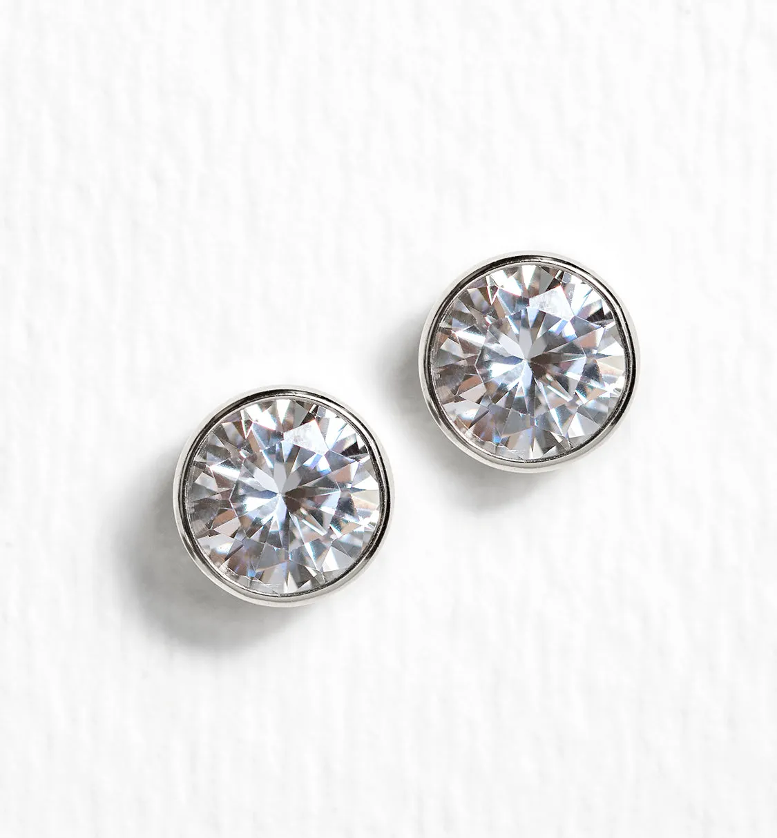 Dakota Solitaire Crystal Stud Earrings