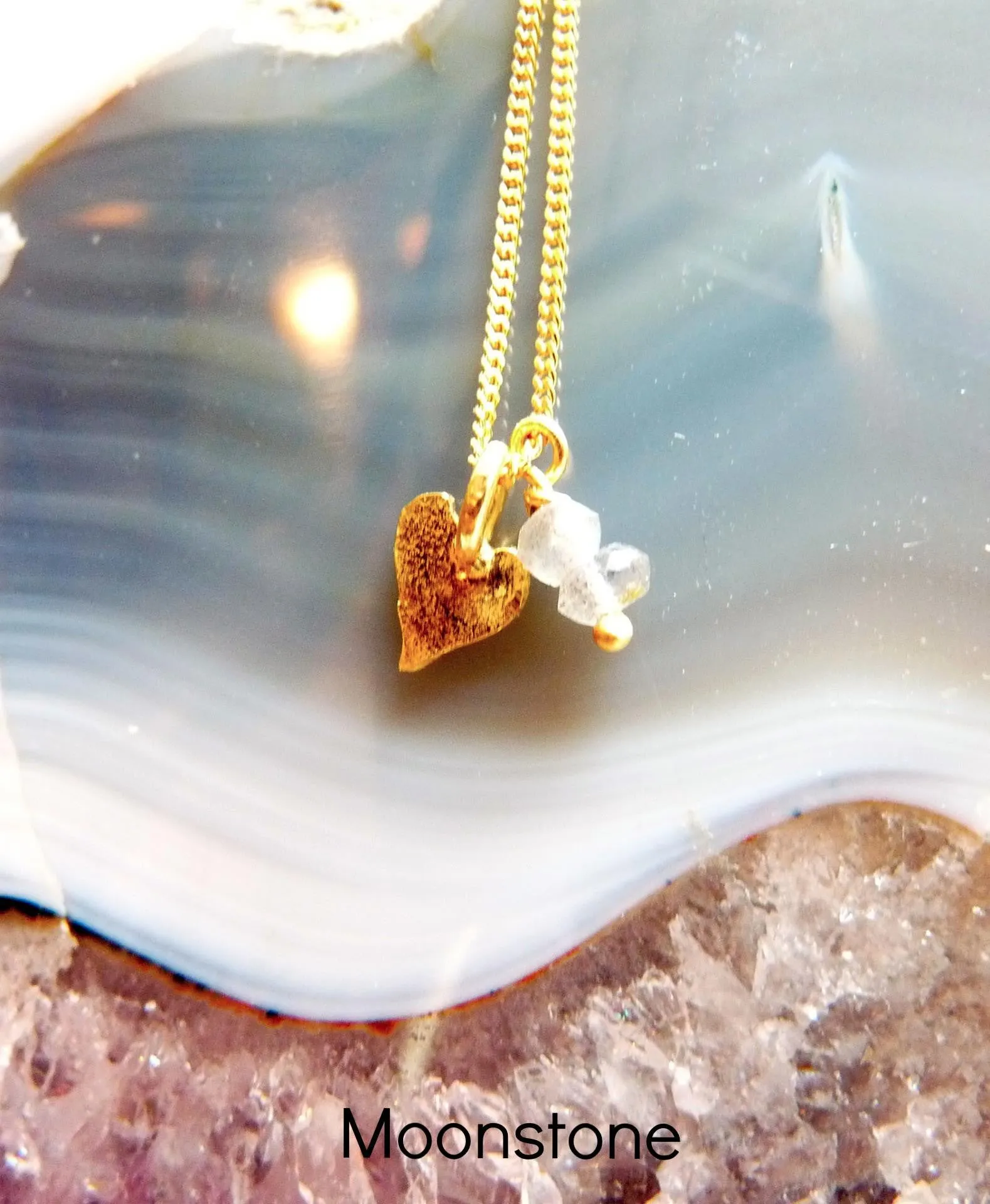 Delicate 18ct Gold Plate Heart Necklace