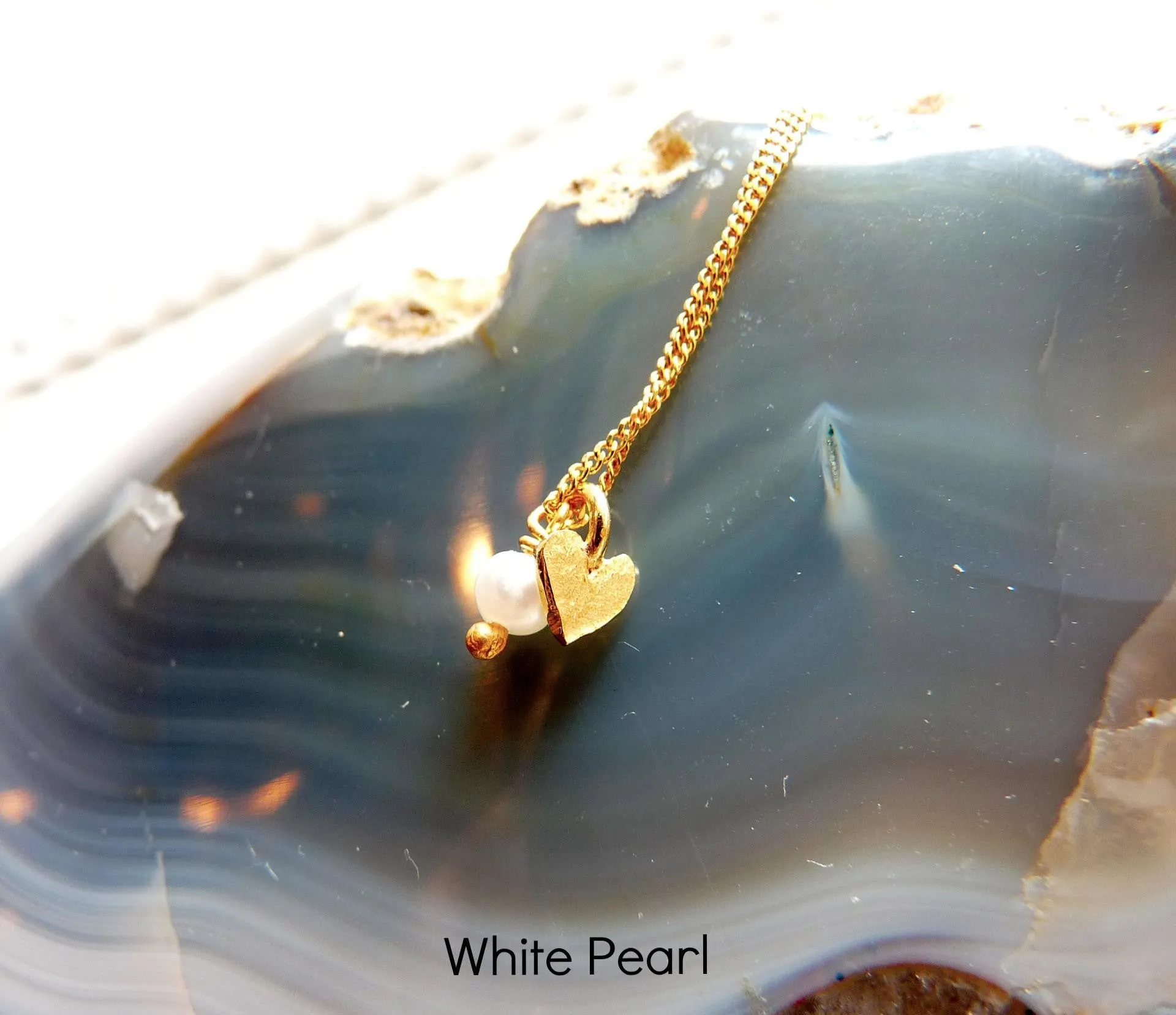 Delicate 18ct Gold Plate Heart Necklace