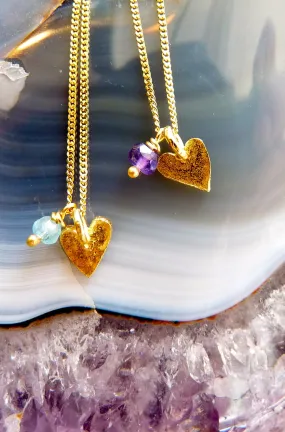 Delicate 18ct Gold Plate Heart Necklace