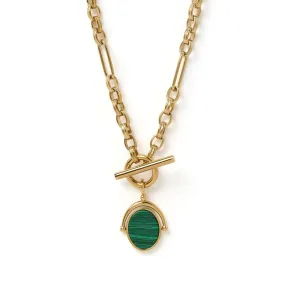 Delilah Spinner Necklace - Malachite