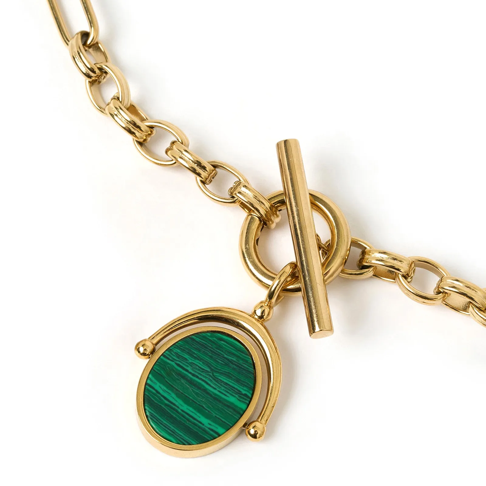 Delilah Spinner Necklace - Malachite