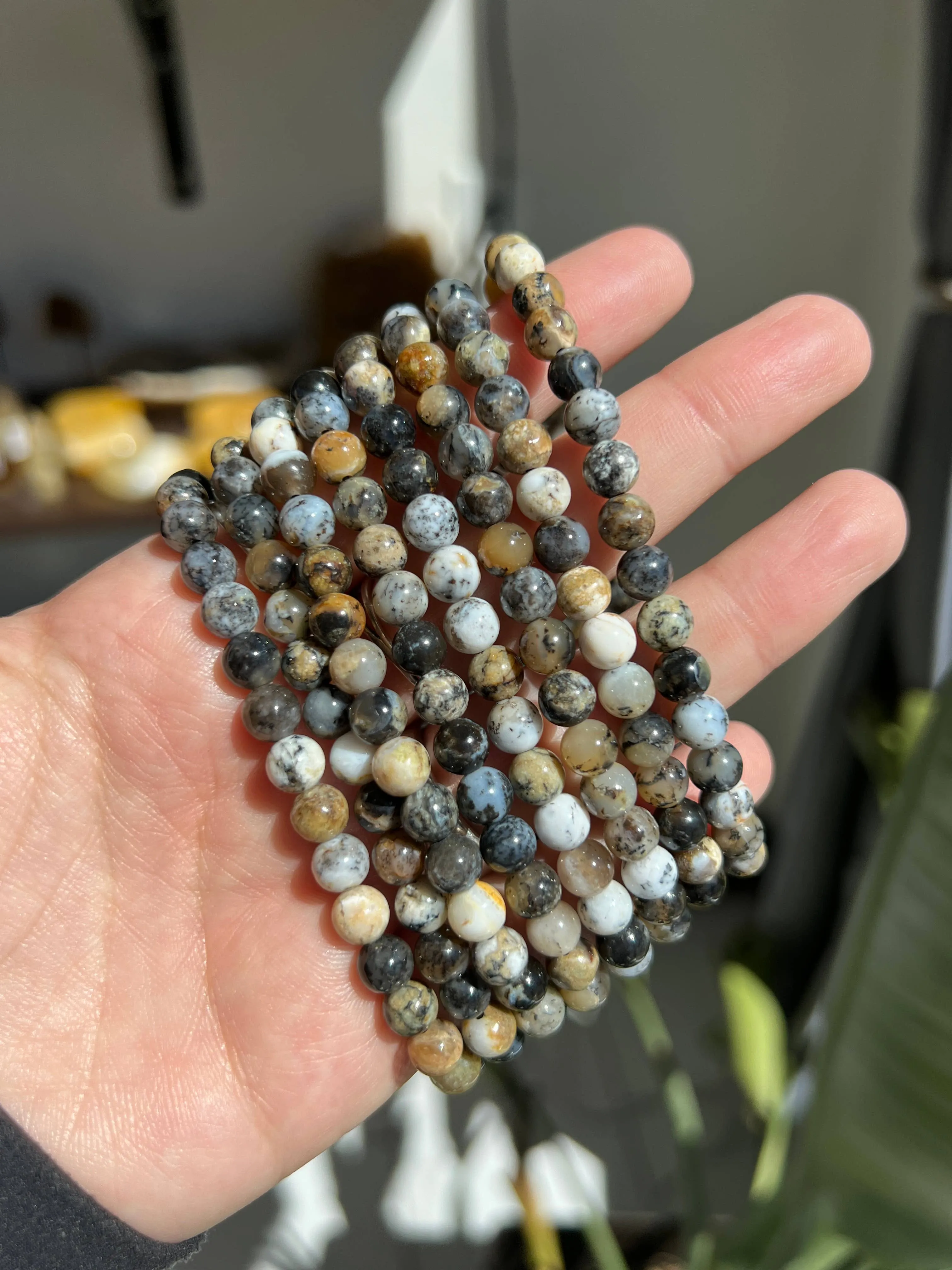 Dendritic Opal Beaded Bracelet