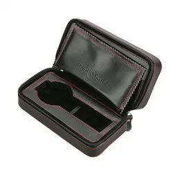 Diplomat Black Leather 2 Watch Travel Case