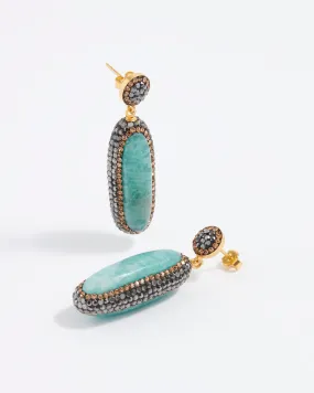 Double Sided Amazonite Earrings