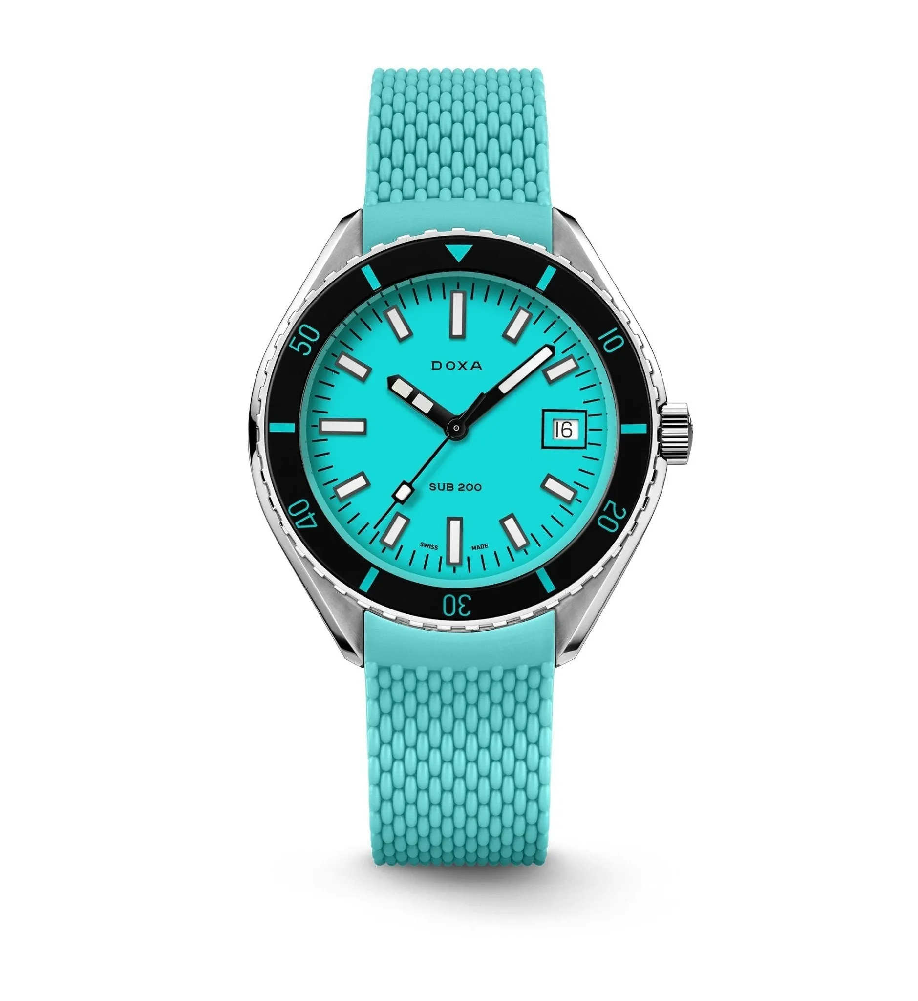 DOXA Sub 200 Aquamarine Rubber Standard - 799.10.241.10