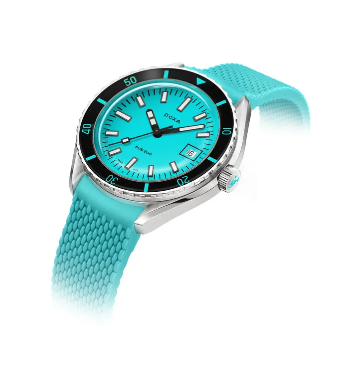 DOXA Sub 200 Aquamarine Rubber Standard - 799.10.241.10