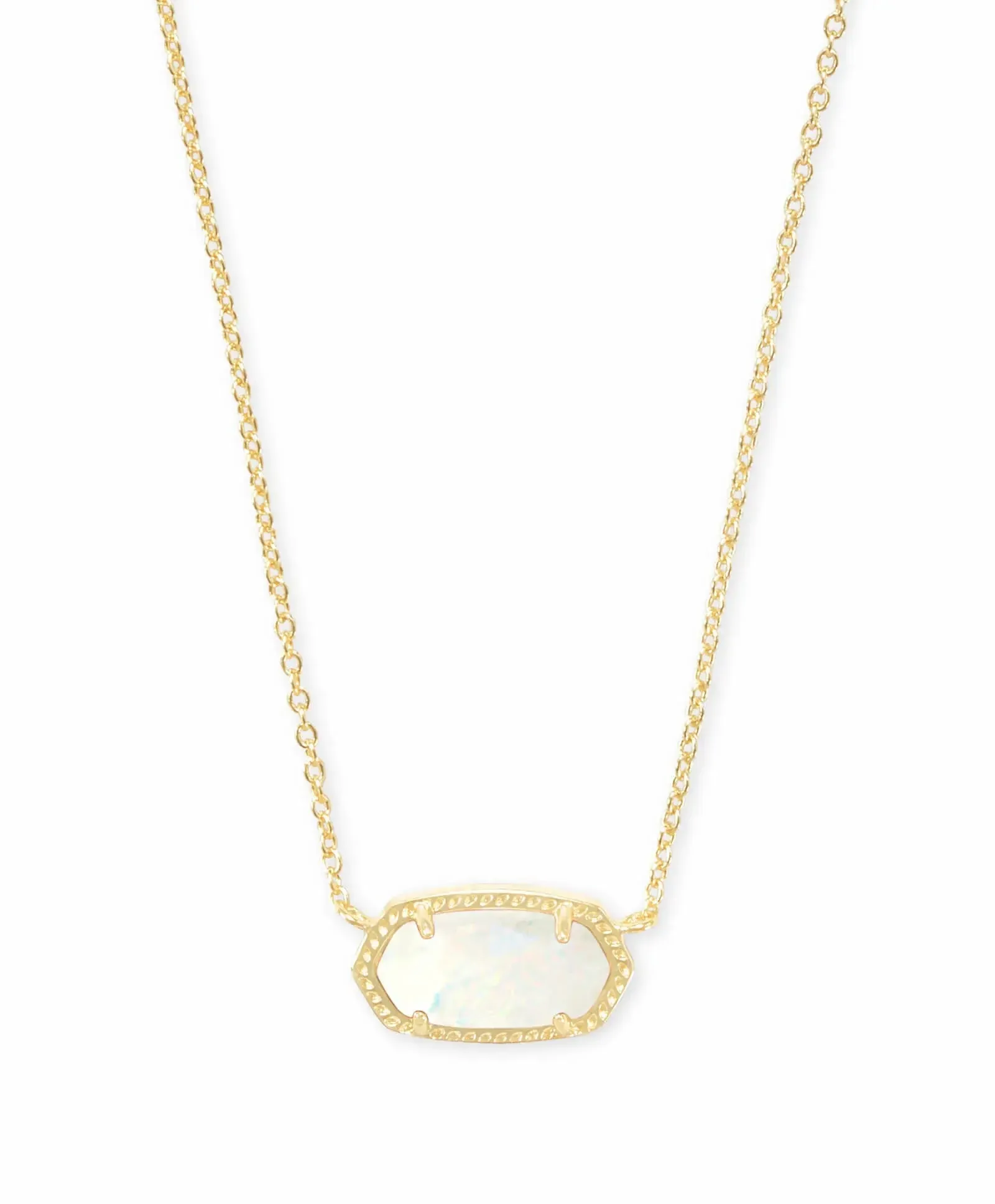 Elisa Gold - White Opal Necklace