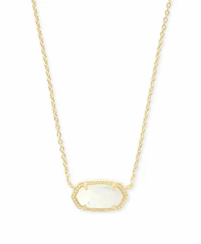 Elisa Gold - White Opal Necklace