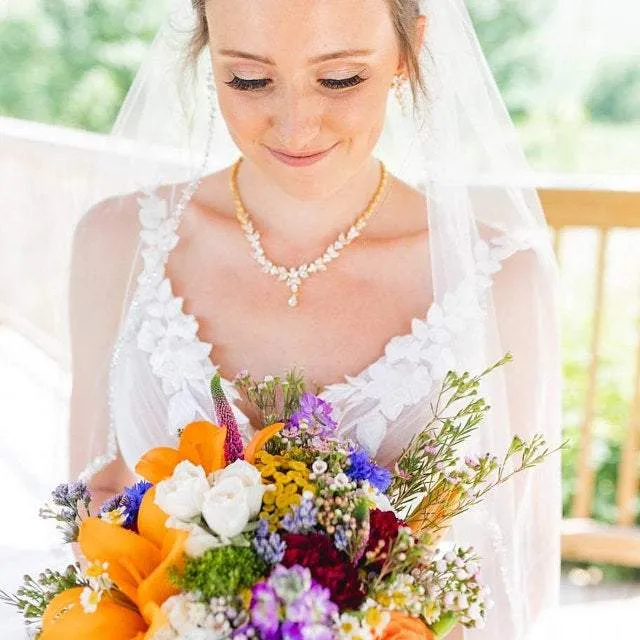 Emily - Silver Crystal Bridal Studs