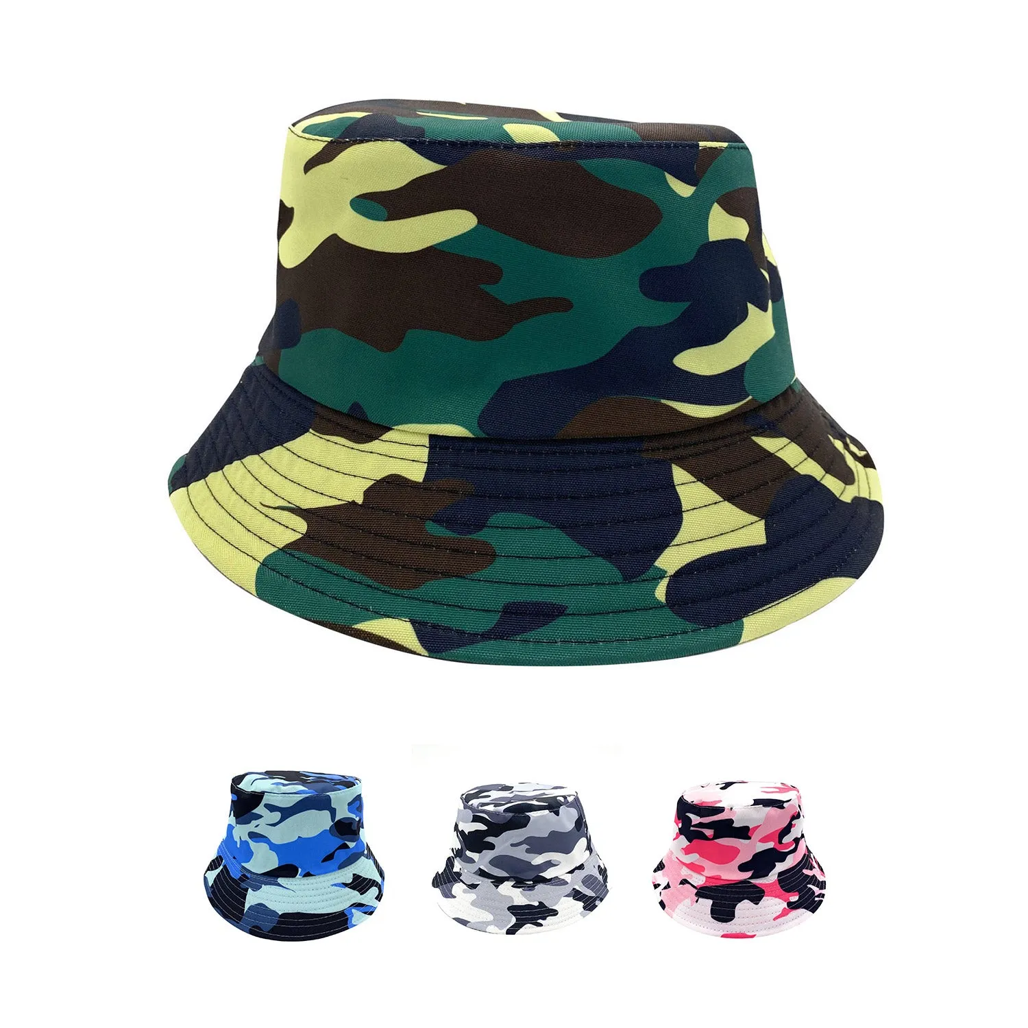 Empire Cove Camo Camouflage Print Bucket Hat Reversible Military Fisherman Cap