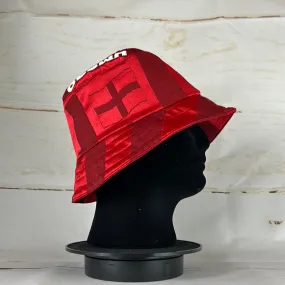 England 1996 Upcycled Away Shirt Bucket Hat