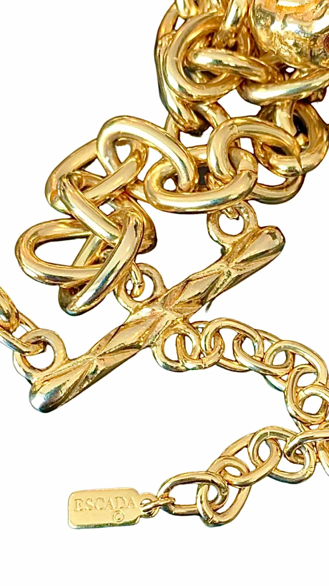 ESCADA GOLD SEAHORSE STATEMENT NECKLACE